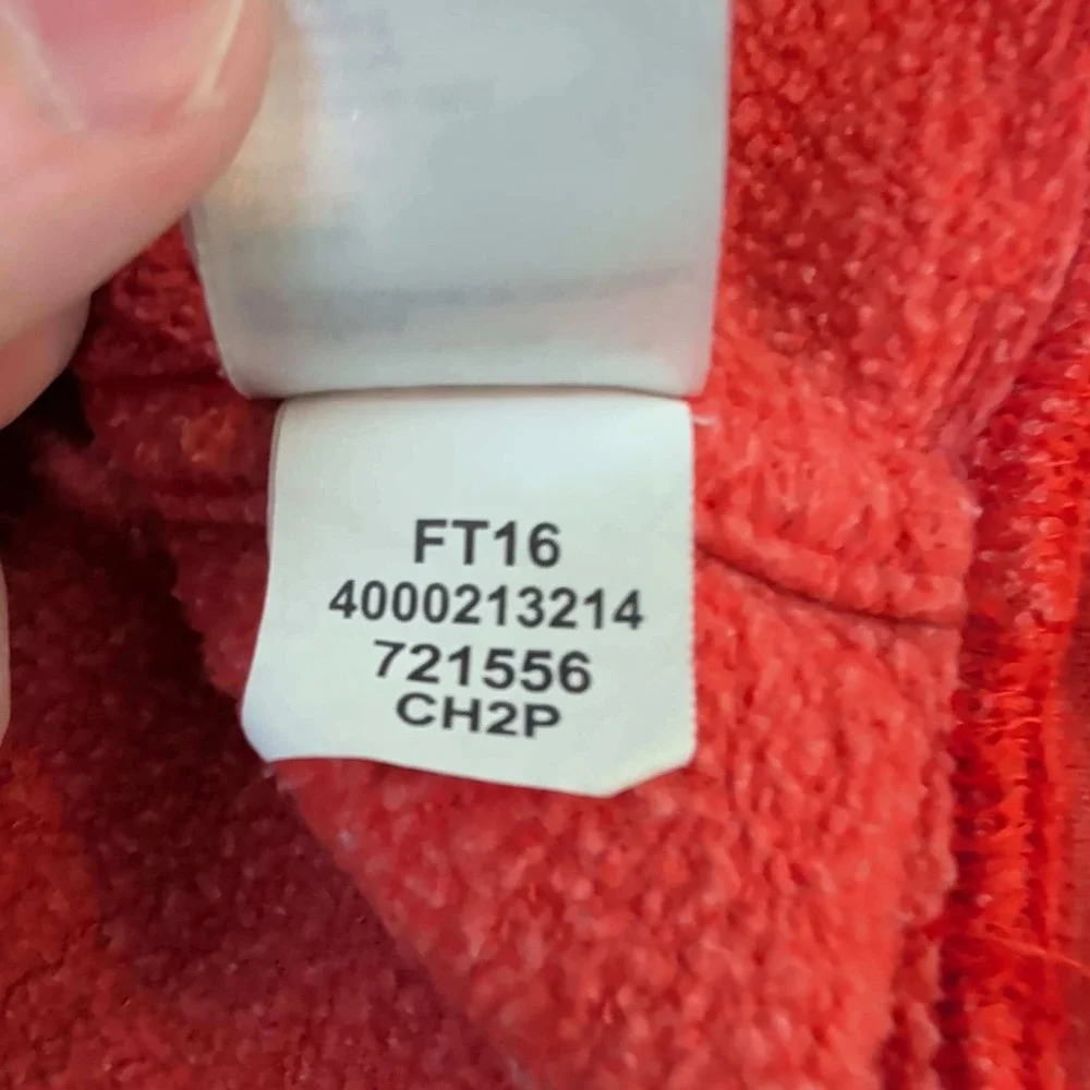 The North Face Hoodie Mens Large Red Logo Graphic Pullover Sweatshirt